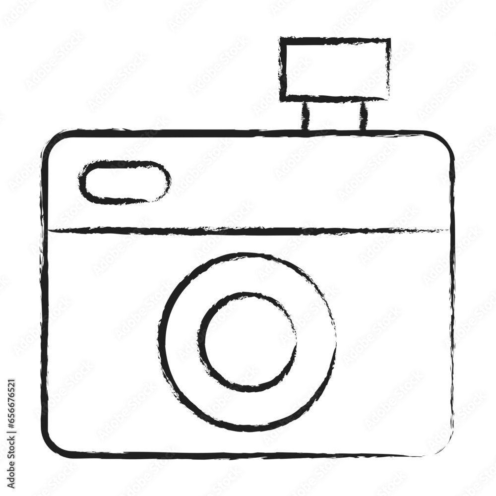 Wall mural Hand drawn Camera icon