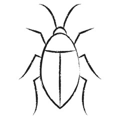 Hand drawn Cockroach icon