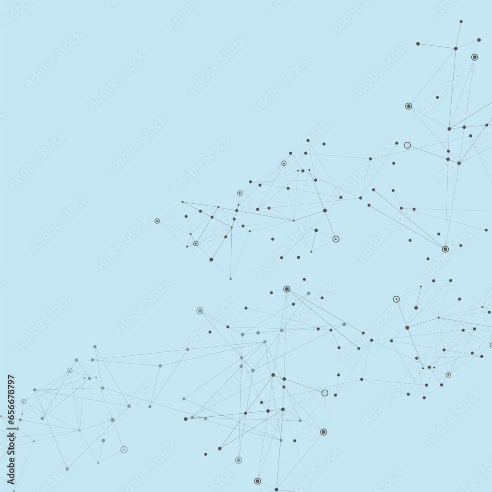 Poster Vector polygonal design with connecting dots and lines. Concept plexus technical background