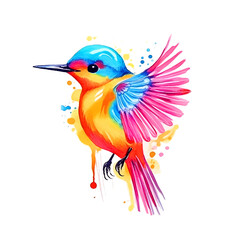 Beautiful bird watercolor paint 