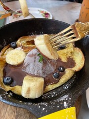 banana and choco ice-cream