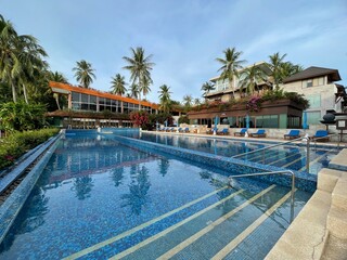swimming pool in hotel