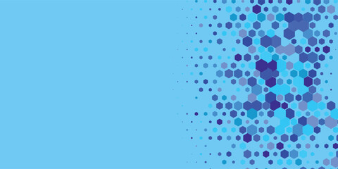 Geometric Multi size Hexagon with multi Color Background