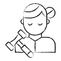 Hand drawn Woman Judgement icon