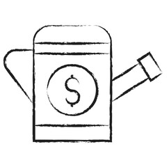 Hand drawn Dollar Can icon