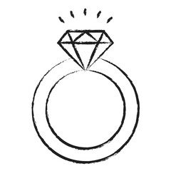 Hand drawn Diamond Ring icon