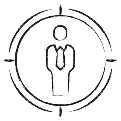Hand drawn Customer Target icon