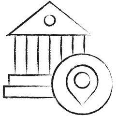 Hand drawn Office Location icon