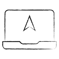 Hand drawn Laptop Navigation icon