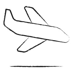 Hand drawn Flight Arrival icon