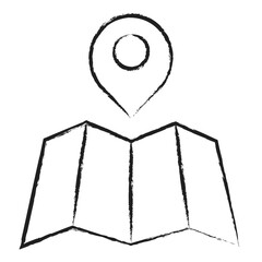 Hand drawn Map icon