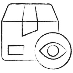 Hand drawn View Package box icon