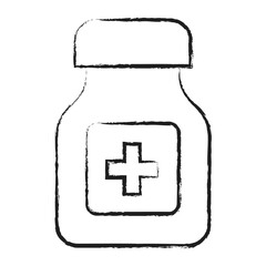 Obraz premium Hand drawn Medicine Bottle icon