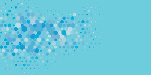 Geometric Multi size Hexagon with multi Color Background