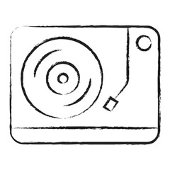 Hand drawn Record Player icon