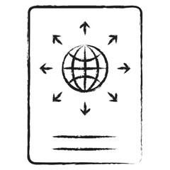 Hand drawn Passport icon