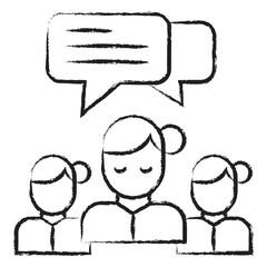 Hand drawn Woman Convention icon