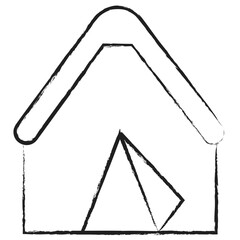 Hand drawn Tent icon