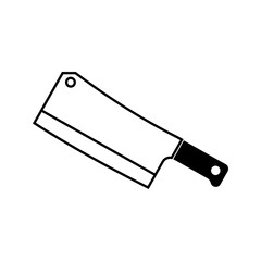 butcher knife vector icon