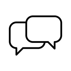 Naklejka premium Speech Bubble With Text Lines icon