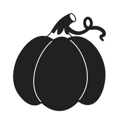 Halloween pumpkin black and white 2D cartoon object. October vegetable isolated vector outline item. Autumn season. Farmland vegetation. Countryside ripe veggie monochromatic flat spot illustration