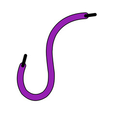 Purple shoelaces