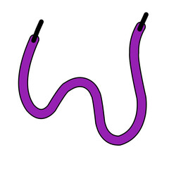 Purple shoelaces