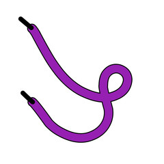Purple shoelaces