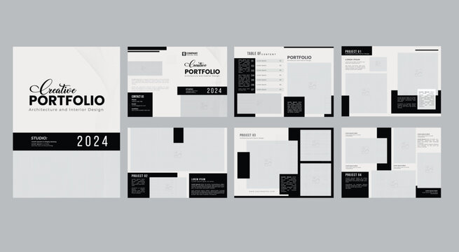  Architecture Brochure and Architect Portfolio Vector Template