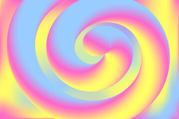 Vibrant glowing and luminous neon 3d spiral. Abstract colorful background. 