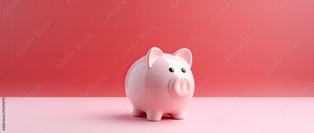 Wall mural piggy bank isolated