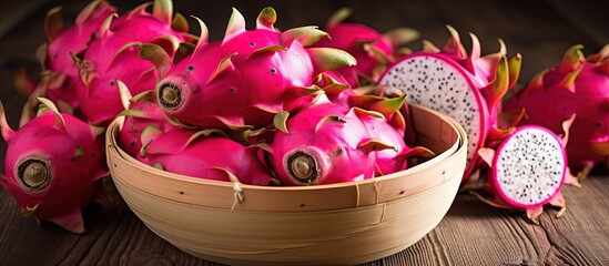 White background with dragon fruit alone