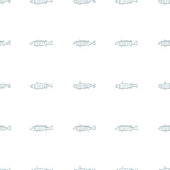 Obraz premium fish print drawn with oil crayons, fish in a primitive style for children's clothing