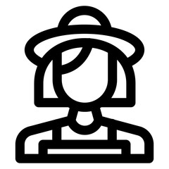 Female Farmer Icon