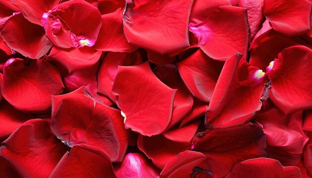 red rose background, red rose petals, Beautiful red rose petals as background, top view