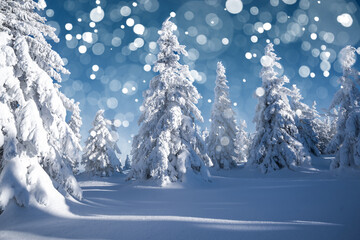 Winter fairytale landscape