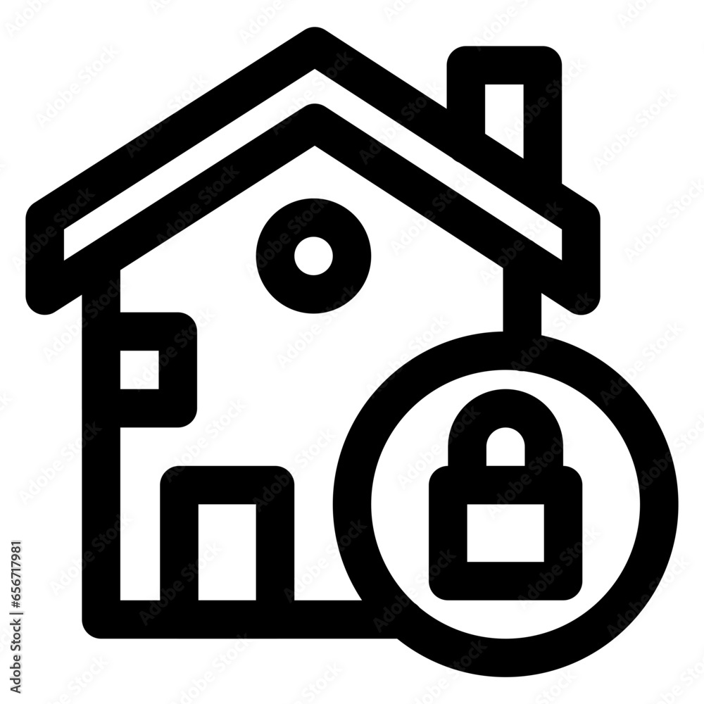 Wall mural Property Lock Icon