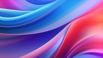 Soft wave neon pink, blue and red background created with Generative AI