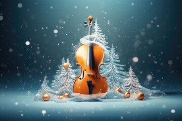 "Minimalistic Christmas Notes Harmony". AI generated.