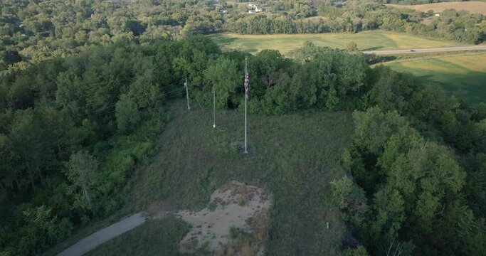American Flag on hill