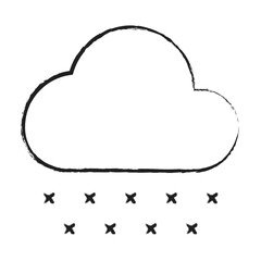 Hand drawn Snowfall icon