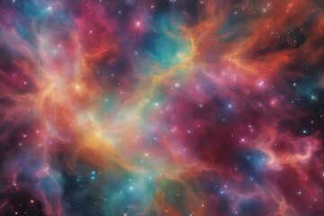 Colorful cosmic background with vivid elements