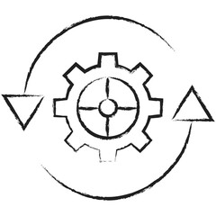 Hand drawn Settings Refresh icon