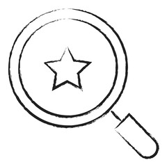 Hand drawn Search star icon