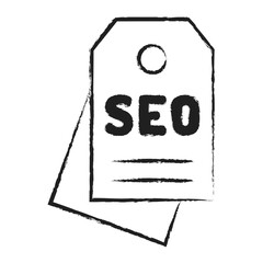 Hand drawn Seo tag icon