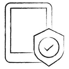 Hand drawn Tablet Protection icon