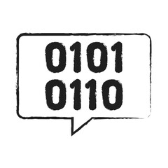 Hand drawn Coding message icon