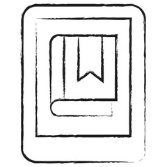 Hand drawn Tablet Book icon