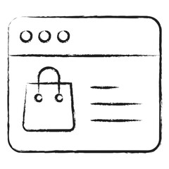 Hand drawn Online Bag icon