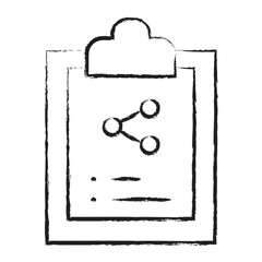 Hand drawn Share Clipboard icon